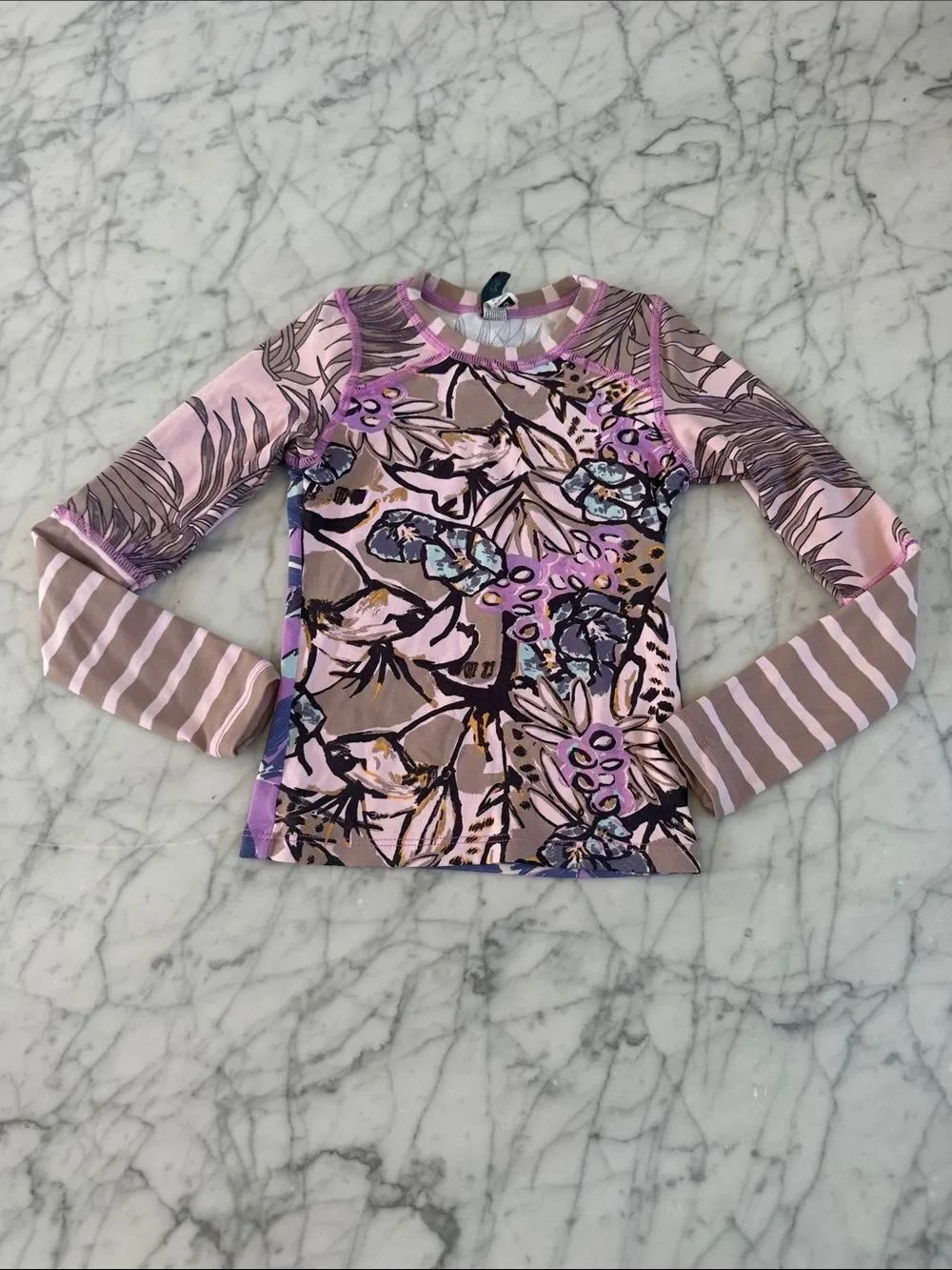 Maaji Girls' Rashguard Swim Acai Violets Sz 2T